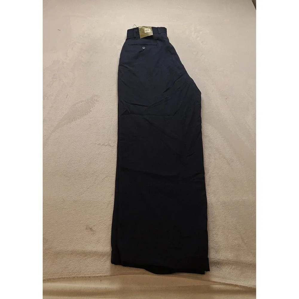 Pacelli Uomo Moda‎ Men's 32x30 Navy Blue Pleated Dress Pants Wide Leg Cuffed NWT